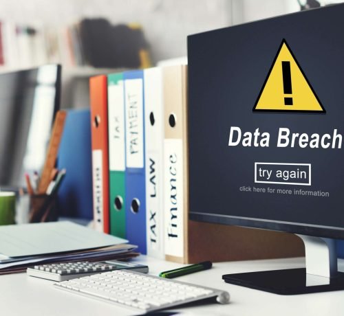 Data Breach Unsecured Warning Sign Concept Data Breach Unsecured Warning Sign Concept